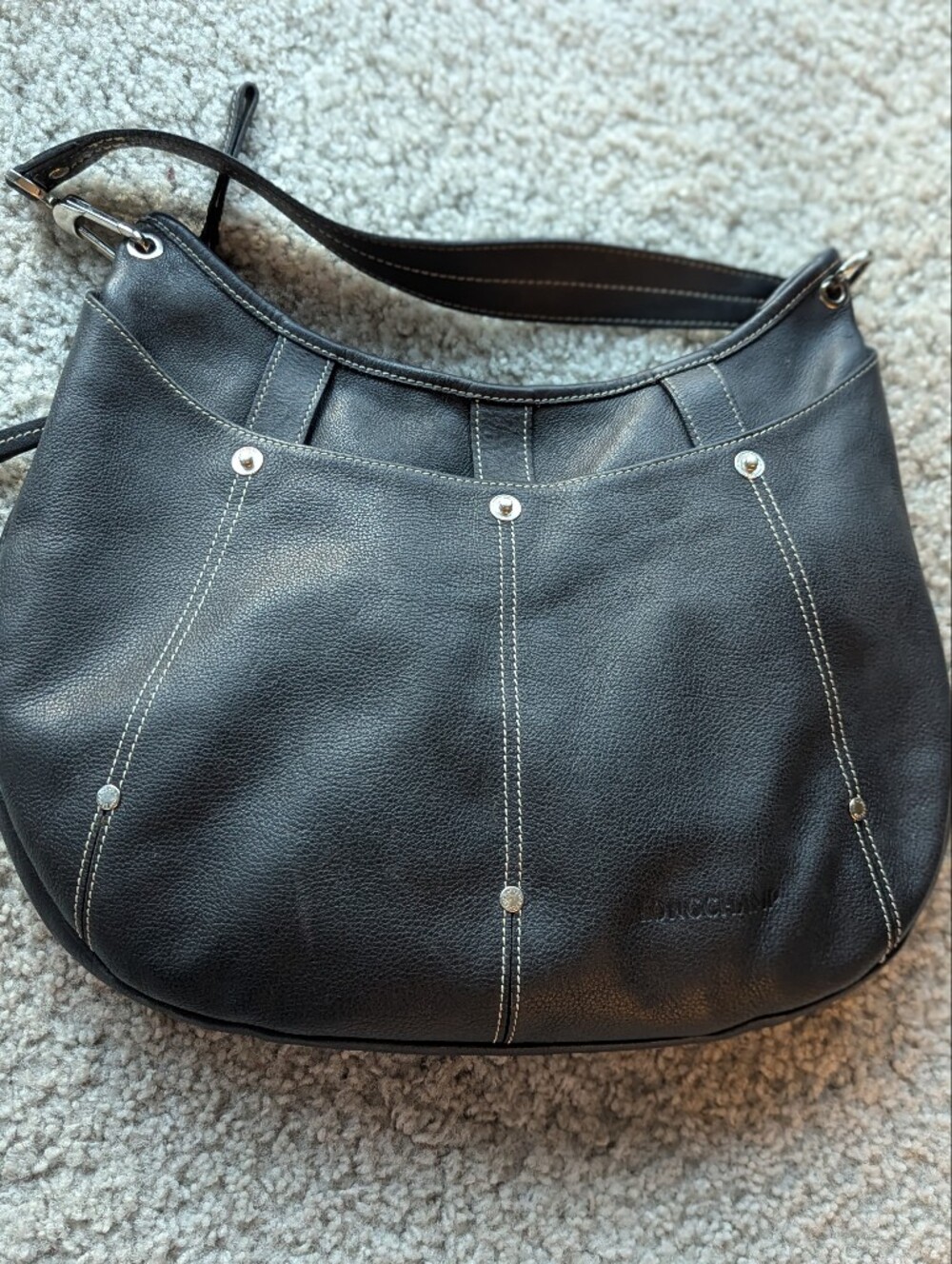 Longchamp Black Leather Hobo Bag – Broken Strap Hardware
